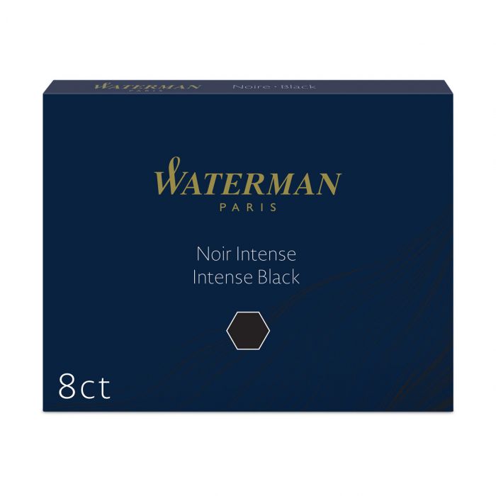 Waterman Standard Size Permanent Ink Cartridges Pack Of 8 Black main product photo