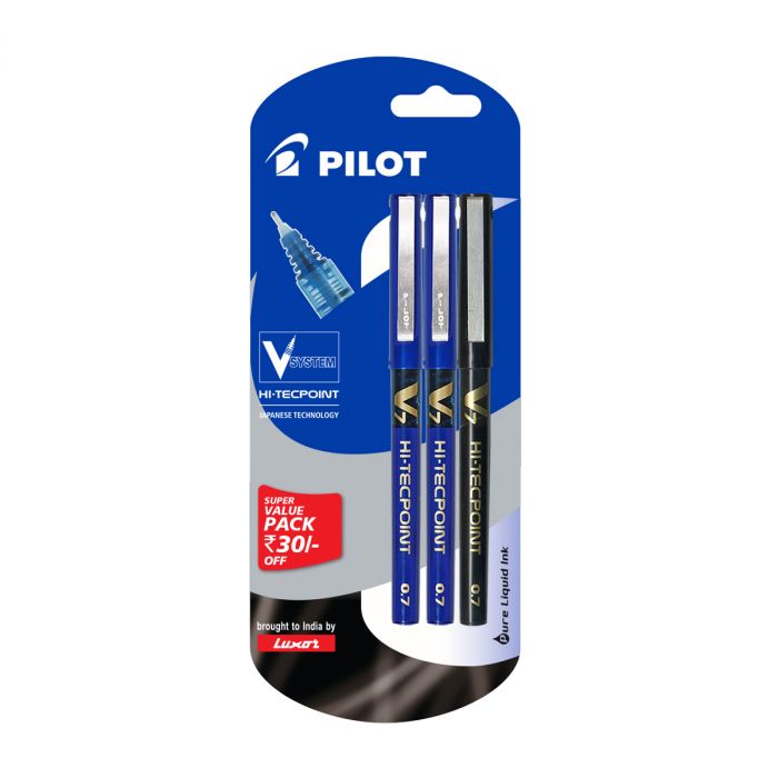 Pilot V7 2 Blue +1 Black main product photo