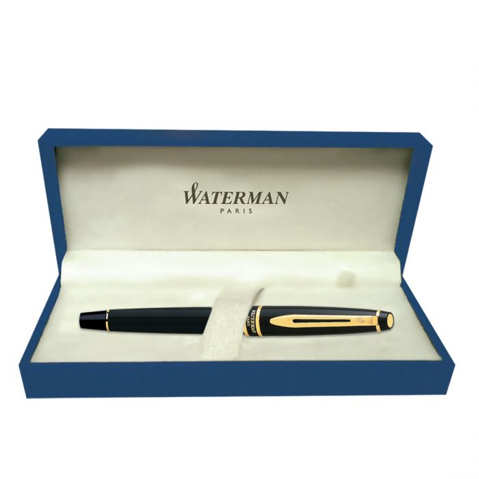 Waterman Expert Black Gold Trim  Fountain Pen Fine Nib main product photo