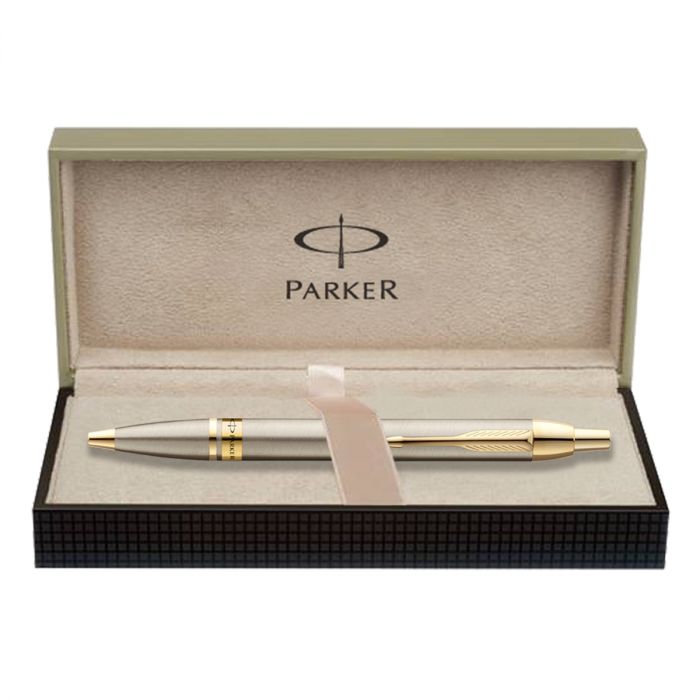 Parker Odyssey Brushed Metal Gold Trim Ball Pen main product photo