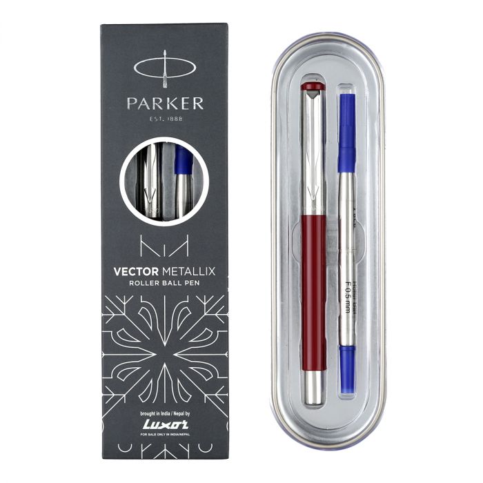 Parker Vector Metallix Roller Ball Pen Chrome Trim main product photo