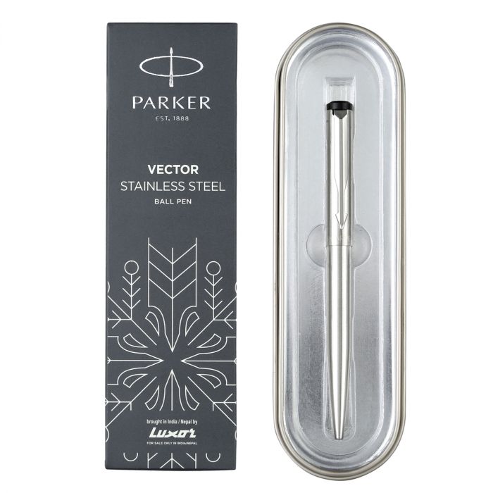 Parker Vector Stainless Steel Ball Pen Chrome Trim main product photo