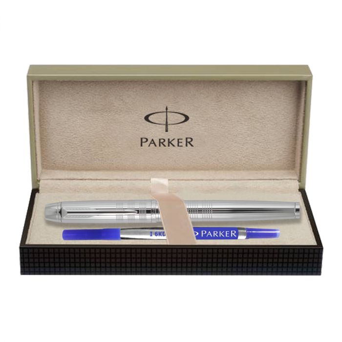 Parker Odyssey Shiny Chrome Chiselled Chrome Trim Roller Ball Pen main product photo
