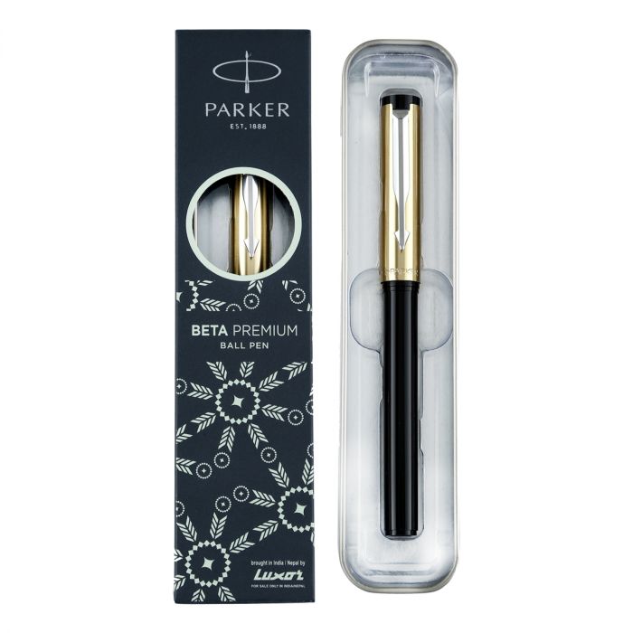 Parker Moments Beta Premium Chrome Trim Ball Pen Silver Body Color main product photo