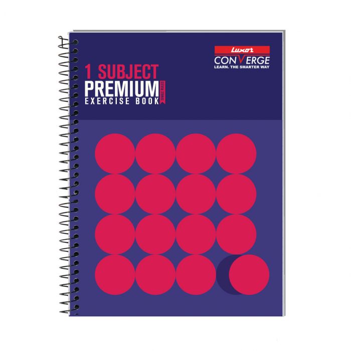 Luxor 1 Subject Spiral Premium Exercise Notebook, Single Ruled - (20.3cm x 26.7cm), 160 Pages main product photo
