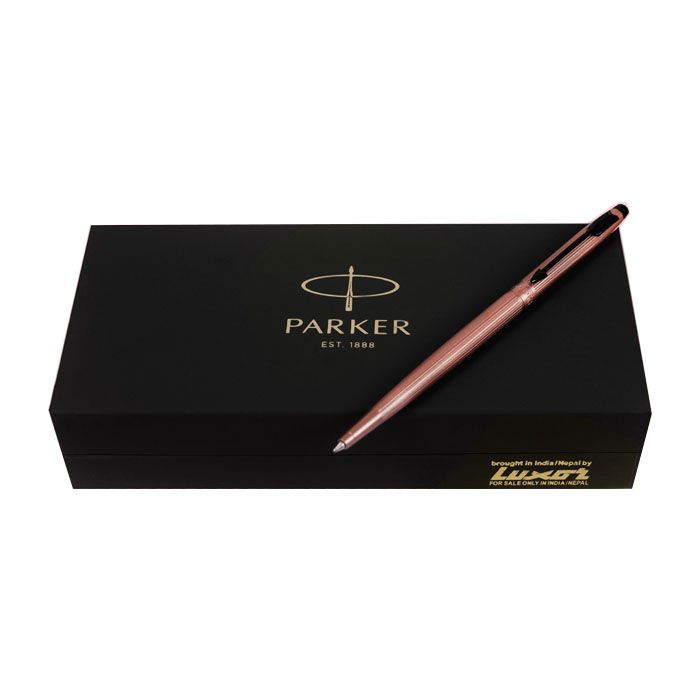 Parker Ambient Rose Gold Black Metal Trim Ball Pen