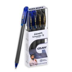 Luxor Schneider Gelaxy Gel Pen| Pack of 4 -(2Blue + 2Black)|Refillable |0.7 mm tip| Quick dry ink| German Technology| Smooth writing experience| Pens For Students 