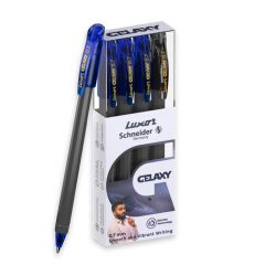 Luxor Schneider Gelaxy Gel Pen| Pack of 4 -(3Blue + 1Black)|Refillable|0.7 mm tip| Quick dry ink| German Technology| Smooth writing experience| Pens For Students