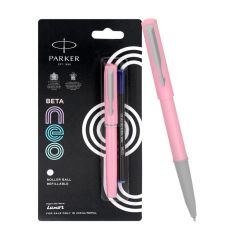 Parker Beta NEO Roller Ball Pen | Pale Pink Body Color |Ink Color - Blue 
