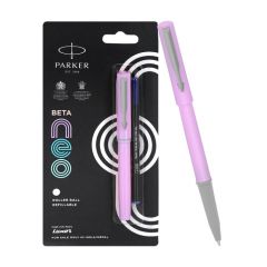 Parker Beta NEO Roller Ball Pen | Light Purple Body Color |Ink Color - Blue 