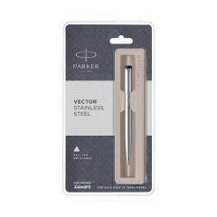 Parker Vector Stainless Steel Ball Pen Chrome Trim