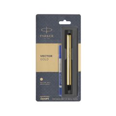 Parker Vector Stainless Steel Gold Roller Ball Pen