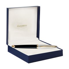 Waterman Carene Dlx Black Gold Trim  Fountain Pen Fine Nib