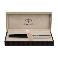 Parker Ambient Deluxe Black Gold Trim Fountain Pen Pen(Fine Nib)