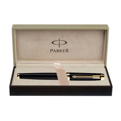 Parker Ambient Laque Black Gold Trim Fountain  Pen(Fine Nib)