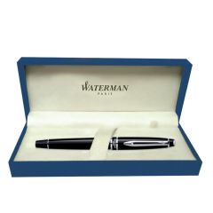 Waterman Expert Black Chrome Trim  Fountain Pen Medium Nib