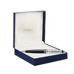 Waterman Expert Deluxe Black Chrome Trim  Ball Pen