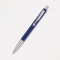 Parker Vector Standard Chrome Trim Ball Pen, Sleek Blue Ink, Perfect for Students and Professionals, Durable and Reliable for Everyday Use, Classic Design