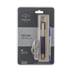Parker Vector Metallix Roller Ball Pen Blue + Swiss Knife