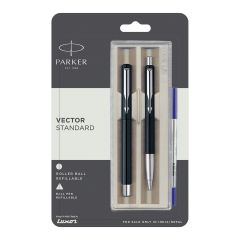 Parker Vector Standard Roller Ball Pen+Ball Pen Black