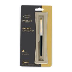 Parker Galaxy Standard Gold Trim Ball Pen Black Body Color