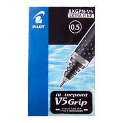 Pilot Black Hi Techpoint V5 Grip Pen Pack Of 12