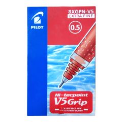 Pilot Red Hi Techpoint V5 Grip Pen Pack Of 12