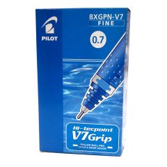 Pilot V7 Grip Blue Pen Pack Of 12