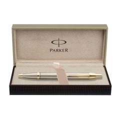 Parker IM Brushed Metal Gold Trim Ball Pen