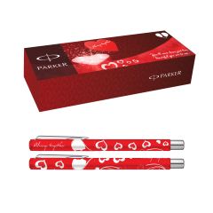 Parker Vector Love Special Edition  Chrome Trim Roller Ball Pen Set