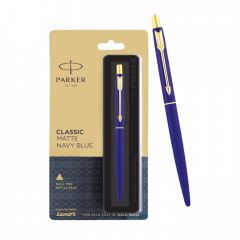 Parker Classic Matte Navy Blue Gold Trim Ball Pen