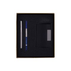 Parker Vector Chrome Trim Roller Ball Pen with Complimentary Card Holder, Stainless Steel, Ideal for Office Professionals, College Students, and Gifting