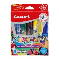 Luxor Yum Yum Fruity-5 Pcs Assorted Jumbopens