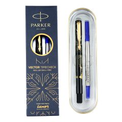 Parker Vector Time Check Roller Ball Pen Gold Trim