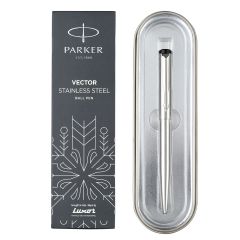 Parker Vector Stainless Steel Ball Pen Chrome Trim