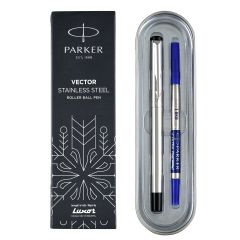 Parker Vector  Stainless Steel   Roller Ball Pen  Chrome Trim