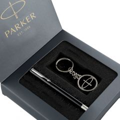 Parker Vector Standard .Roller Ball Pen Black Body Color +Free Parker Key Chain Gift Set