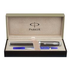 Parker IM Dark Esspresso Chrome Trim Roller Ball Pen