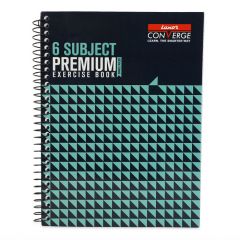 Luxor 6 Subject Spiral Premium Exercise Notebook, Single Ruled - 300 Pages, 21*29.7cm, Seamless