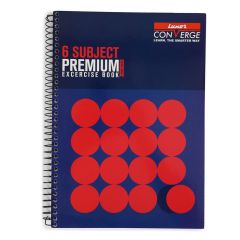 Luxor 6 Subject Spiral Premium Exercise Notebook, Single Ruled - (21cm x 29.7cm), 300 Pages
 -Standout
