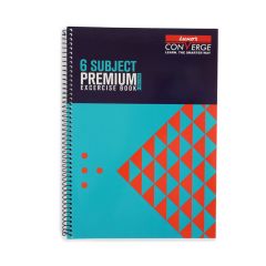 Luxor 6 Subject Spiral Premium Exercise Notebook, Single Ruled - 300 Pages, 21*29.7cm,PYRAMID