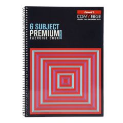 Luxor 6 Subject Spiral Premium Exercise Notebook, Single Ruled - (18cm x 24cm), 300 Pages
-Cubes