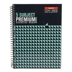 Luxor 5 Subject Spiral Premium Exercise Notebook, Single Ruled