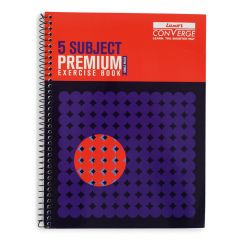 Luxor 5 Subject Spiral Premium Exercise Notebook, Single Ruled - (20.3cm x 26.7cm), 250 Pages
-Focus