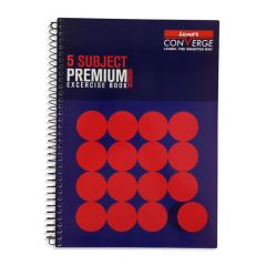 Luxor 5 Subject Spiral Premium Exercise Notebook, Single Ruled - (20.3cm x 26.7cm), 250 Pages
- Standout