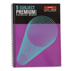 Luxor 5 Subject Spiral Premium Exercise Notebook, Single Ruled - (20.3cm x 26.7cm), 250 Pages-Spiral