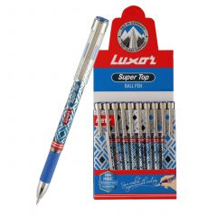 Luxor Super Top Ball Pen Blue (10'S Pcs)