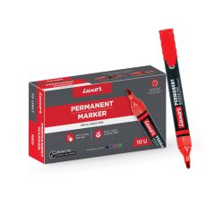 Luxor Refillable Permanent Marker - Red - Box Of 10