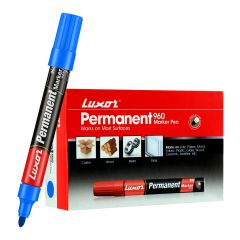 Luxor Permanent Marker - Blue - Box Of 10