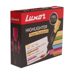 Luxor Highlighter - Pink - Box Of 10